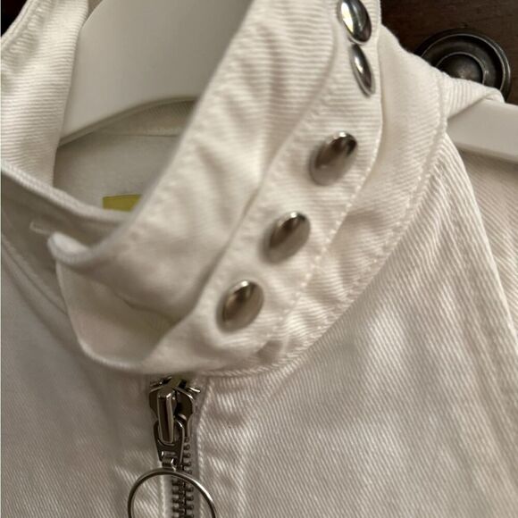 Marques Almeida white distressed denim sleeveless top w silver hardware. 8 NWOT - Picture 12 of 12
